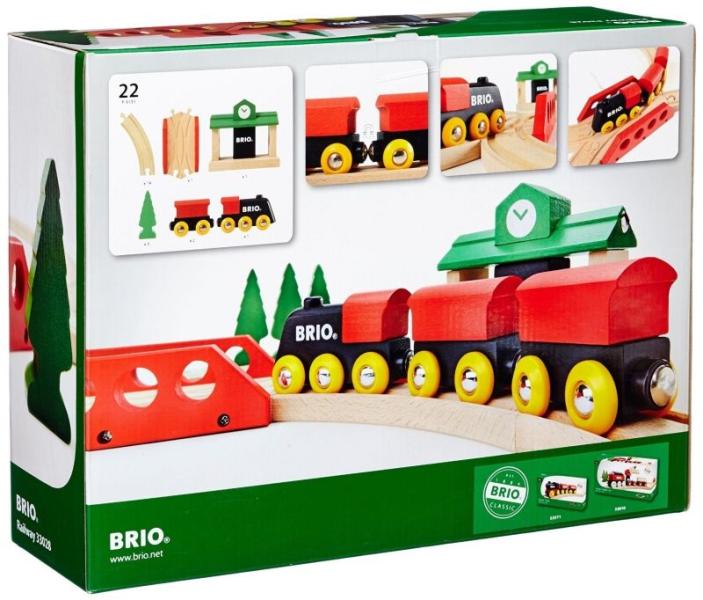 BRIO Стартов комплект класическо влакче с релси (33028), Чудни играчки и  други Влакчета