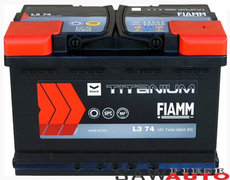 FIAMM Titanium Black 74Ah 640A (Acumulator auto) - Preturi