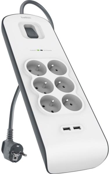 6 Plug + 2 USB 2 m (BSV604ca2m)
