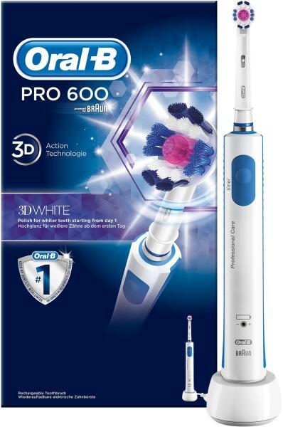 Oral-B Pro 600 3D White D16.513 elektromos fogkefe vásárlás, olcsó Oral-B  Pro 600 3D White D16.513 elektromos fogkefe árak, akciók