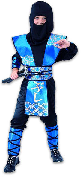 Ninja jelmez, kék - 120-130-as méret (881164/120)