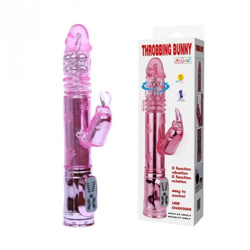Throbbing Bunny gyöngyös nyuszis lökő vibrátor