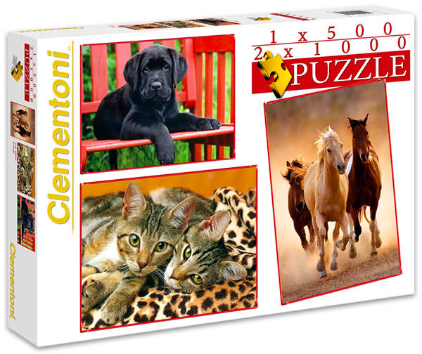 Vásárlás: Clementoni 3 az 1-ben állatos puzzle 500,1000,1000 db-os  (MH-08103) Puzzle árak összehasonlítása, 3 az 1 ben állatos puzzle 500 1000  1000 db os MH 08103 boltok