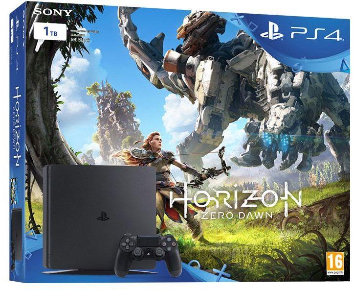 Sony PlayStation 4 Slim Jet Black 1TB (PS4 Slim 1TB) + Horizon Zero Dawn  vásárolj már 0 Ft-tól