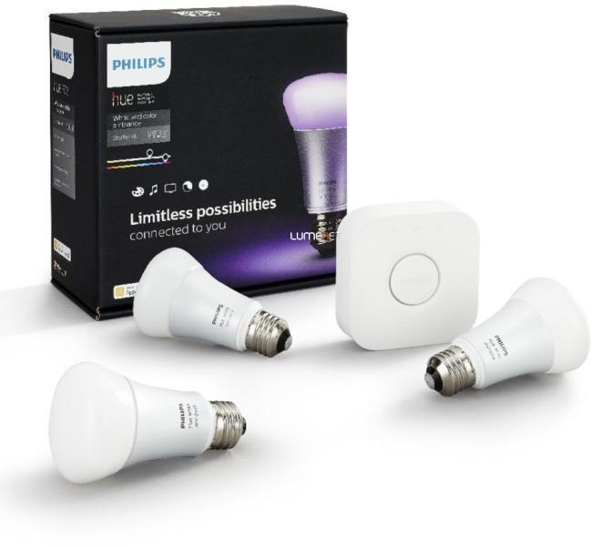 Vásárlás: Philips HUE A60 Starter Kit RGB (929001257301) Okos világítás  szett árak összehasonlítása, HUE A 60 Starter Kit RGB 929001257301 boltok