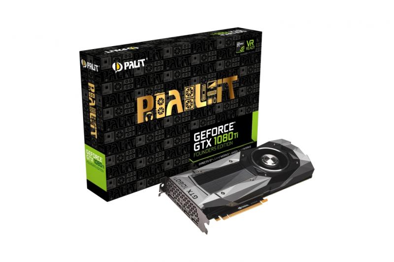 Palit GeForce GTX 1080 Ti Founders Edition 11GB GDDR5X 352bit  (NEB108T019LC-PG611F) Видео карти Цени, оферти и мнения, списък с магазини
