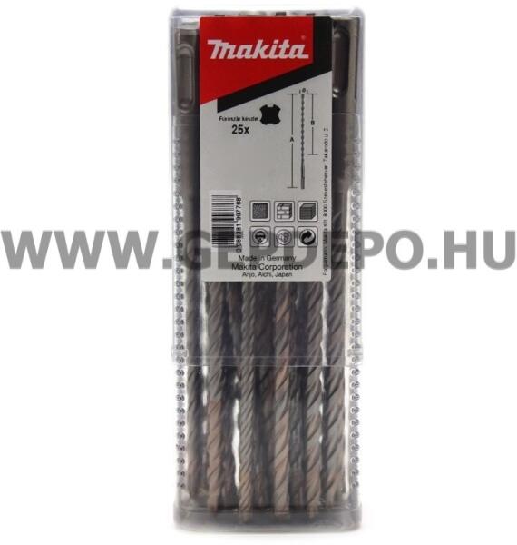 Vásárlás: Makita SDS-Plus fúrószár csomag 10x210mm 25db (P-67284) Fúrószár  árak összehasonlítása, SDS Plus fúrószár csomag 10 x 210 mm 25 db P 67284  boltok