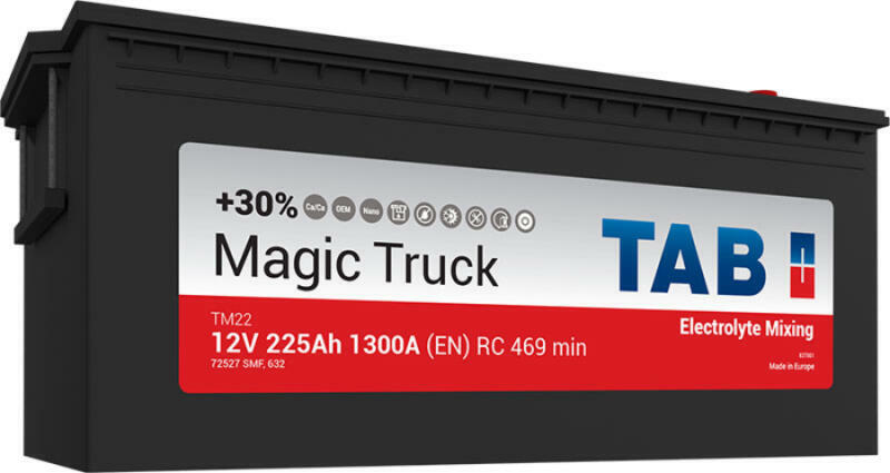 Magic Truck 225Ah 1300A left+ (TAB72527SMF)