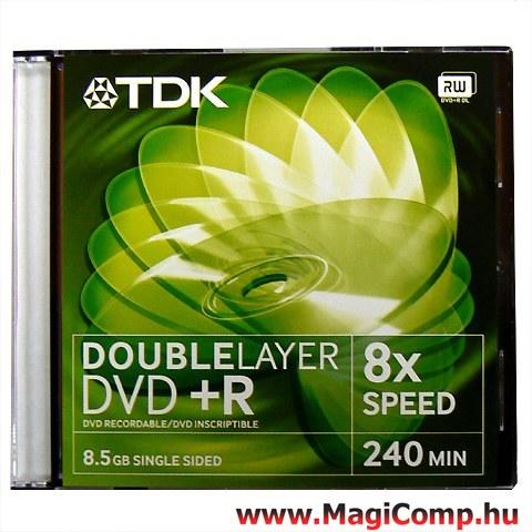 TDK DVD+R 8.5GB 8x - Dual Layer írható CD, DVD vásárlás, olcsó TDK DVD+R  8.5GB 8x - Dual Layer írható DVD, CD árak, akciók