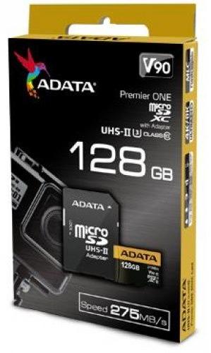 Vásárlás: ADATA Premier ONE microSDXC 128GB C10/U3/V90  AUSDX128GUII3CL10-CA1, eladó Memóriakártya, olcsó memory card árak