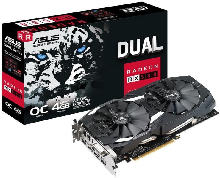 ASUS Radeon RX 580 OC 4GB GDDR5 256bit PCIe (DUAL-RX580-O4G) Placa ...