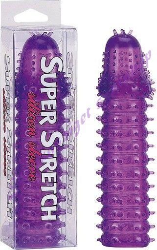 Super Stretch szilikon péniszköpeny lila