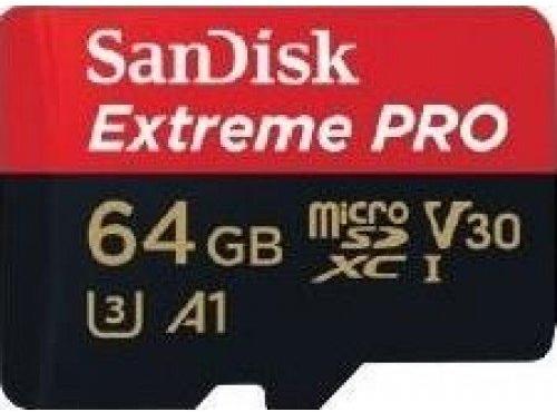SanDisk microSDXC Extreme Pro 64GB C10/ UHS-I/V30 SDSQXCG-064G-GN6MA/173428  (Card memorie) - Preturi