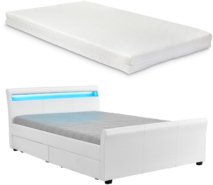 Vásárlás: corium corium® műbÅr fiókos franciaágy led es ... Franciaágy vásárlás