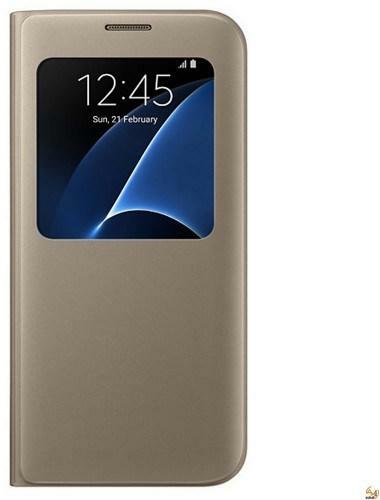 Samsung S-View Cover - Galaxy S7 Edge case gold (EF-CG935PF) (Husa telefon  mobil) - Preturi