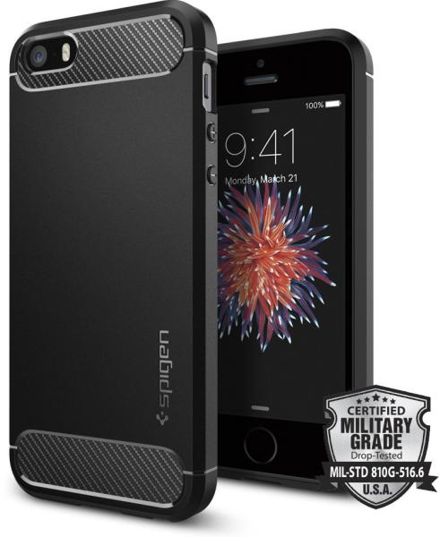 Vásárlás: Spigen Rugged Armor - Apple iPhone 5/5s/SE case black  (041CS20167) Mobiltelefon tok árak összehasonlítása, Rugged Armor Apple  iPhone 5 5 s SE case black 041 CS 20167 boltok