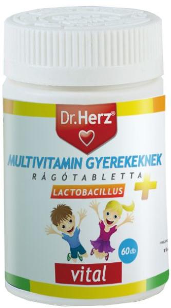 Vásárlás: Dr. Herz Multivitamin Gyerekeknek + Lactobacillus (60db)  Táplálékkiegészítő árak összehasonlítása, Multivitamin Gyerekeknek  Lactobacillus 60 db boltok