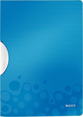 Leitz Dosar plastic cu clema pivotanta albastru metalizat, LEITZ Colorclip  WoW (Dosar, biblioraft) - Preturi