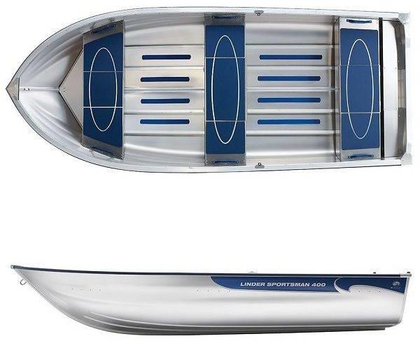 Linder Barca aluminiu LINDER SPORTSMAN 400, 4 persoane, 4m, max 20CP, cizma  lunga (AN.L400000) (Barca, barca pneumatica) - Preturi