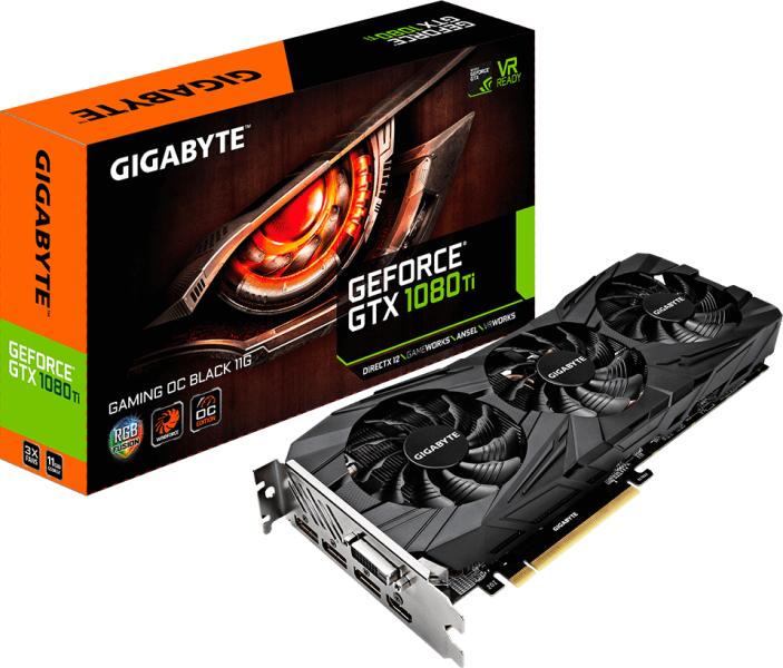 GIGABYTE GeForce GTX 1080 Ti Gaming OC BLACK 11GB GDDR5X 352bit  (GV-N108TGAMINGOC BLACK-11GD) Gigabyte Видео карти Цени, оферти и мнения,  списък с магазини