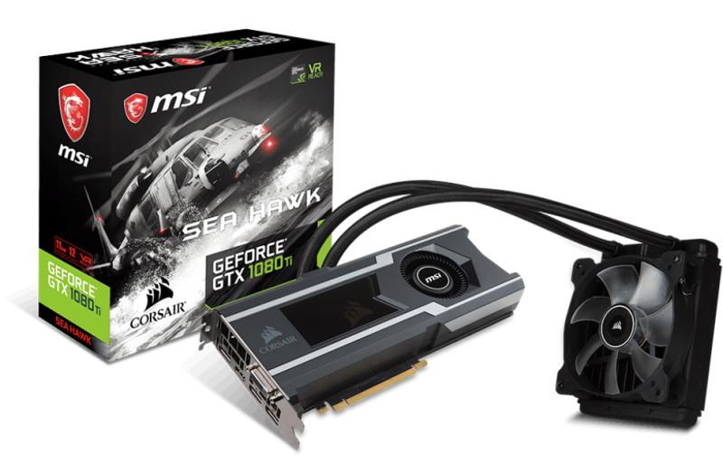 MSI GeForce GTX 1080 TI 11GB GDDR5X 352bit (GTX 1080 Ti SEA HAWK X) MSI  Видео карти Цени, оферти и мнения, списък с магазини