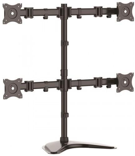 Quad-Monitor Desktop Stand Articulating (ARMBARQUAD)