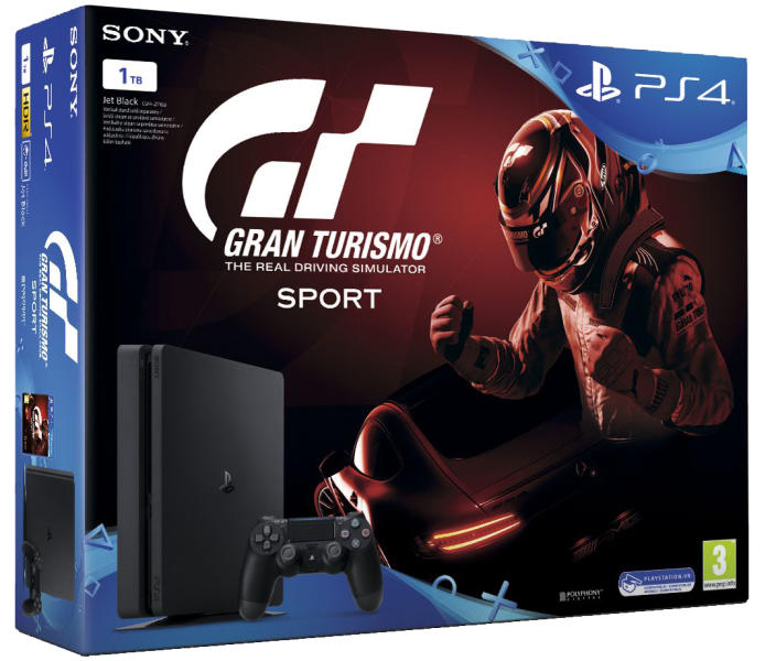 Sony PlayStation 4 Slim Jet Black 1TB (PS4 Slim 1TB) + Gran Turismo Sport  vásárolj már 0 Ft-tól