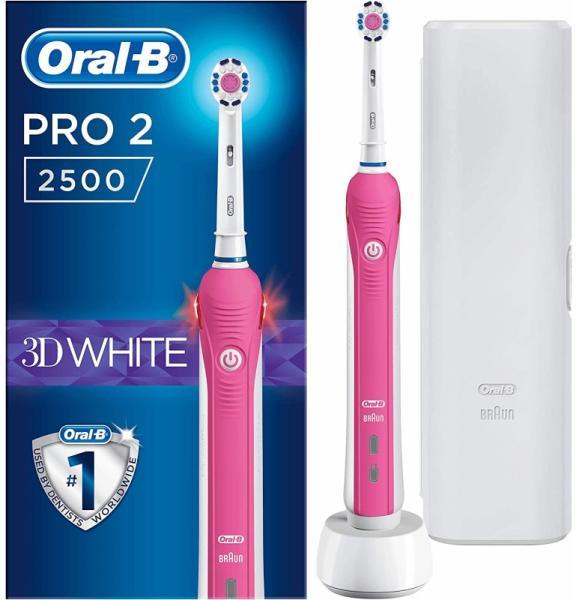 Oral-B PRO 2 2500 3D White elektromos fogkefe vásárlás, olcsó Oral-B PRO 2  2500 3D White elektromos fogkefe árak, akciók