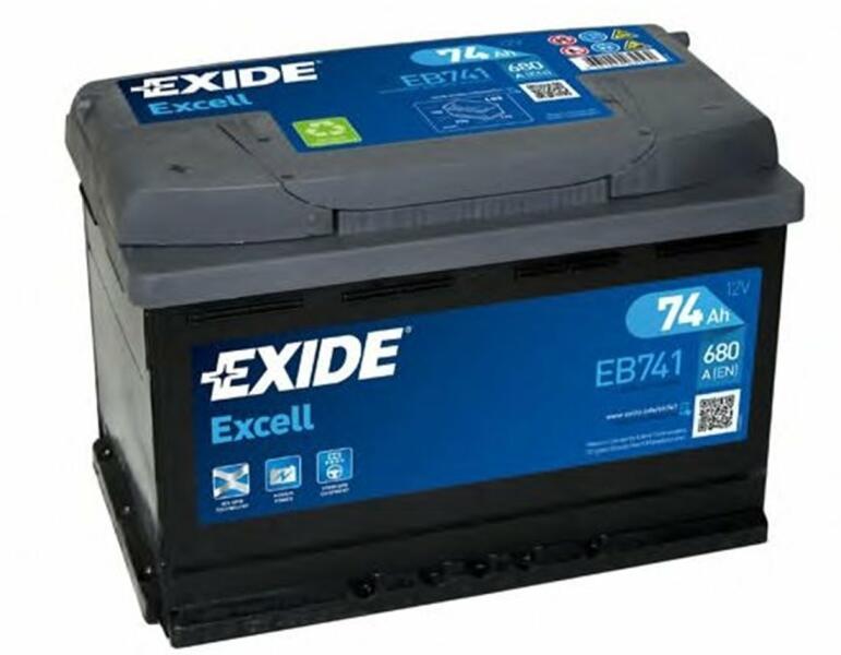 Excell 74Ah 680A left+ (EB741)