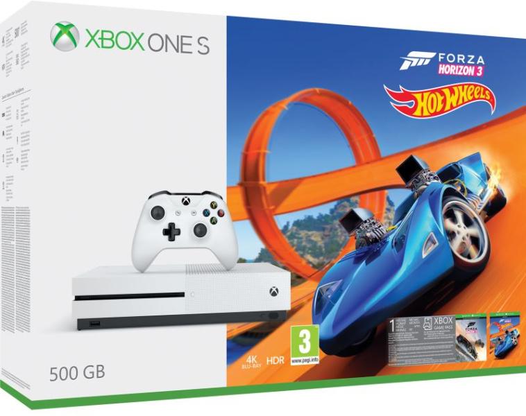 Microsoft Xbox One S (Slim) 500GB + Forza Horizon 3 + Hot Wheels vásárolj  már 0 Ft-tól