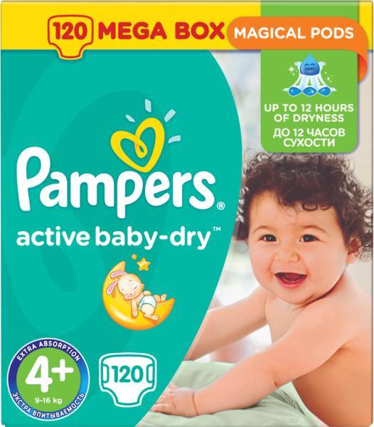 Vásárlás: Pampers Active Baby-Dry 4+ Maxi Plus 120db Pelenka árak
