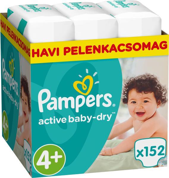 Vásárlás: Pampers Active Baby-Dry 4+ Maxi Plus 9-16 kg 152 db Pelenka árak  összehasonlítása, Active Baby Dry 4 Maxi Plus 9 16 kg 152 db boltok