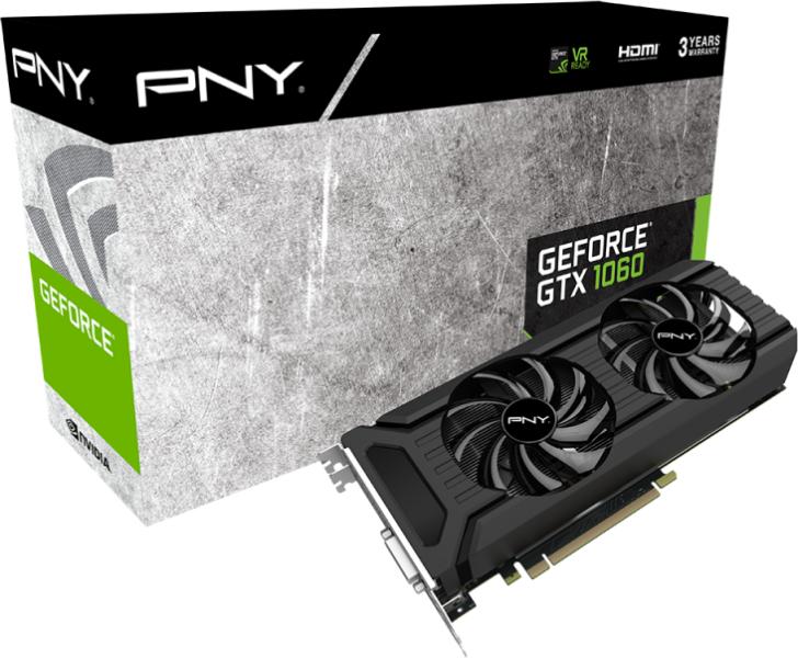 PNY GeForce GTX 1060 6GB GDDR5 192bit (GF1060GTX6GEPB) Видео карти Цени,  оферти и мнения, списък с магазини