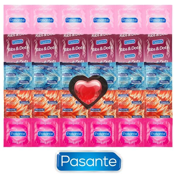 Vásárlás: Pasante Mix minden alkalomra - 30 óvszer Pasante + szívecskés  kondom mint ajándék Óvszer árak összehasonlítása, Mix minden alkalomra 30  óvszer Pasante szívecskés kondom mint ajándék boltok