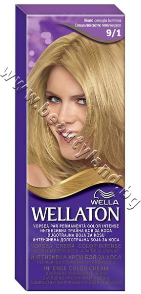 Wella Боя за коса Wellaton Intense Color Cream, 9/1 Special Light Ash  Blond, p/n WE-3000045 - Трайна крем-боя за коса за наситен цвят, специално  пепелно руса (WE-3000045) Бои за коса, оцветители за