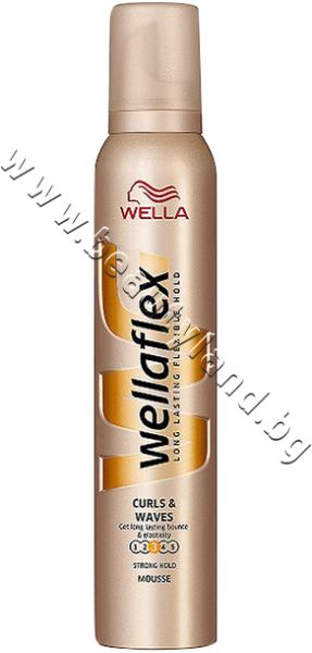 Wella Пяна за коса Wellaflex Curls and Waves, p/n WE-3000071 - Пяна за  силна фиксация на къдрава коса (WE-3000071) Средства за стилизиране Цени,  оферти и мнения, списък с магазини, евтино Wella Пяна