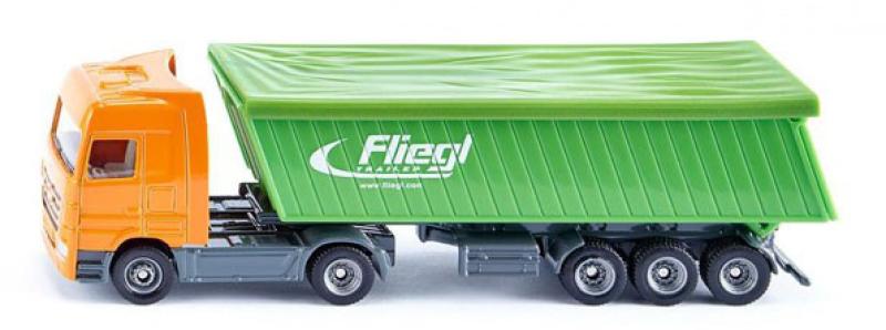 Mercedes-Benz kamion Fliegl fóliázott pótkocsival 1:87 (1796)