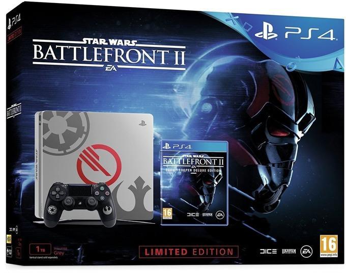 Sony PlayStation 4 Slim 1TB (PS4 Slim 1TB) Star Wars Battlefront II Deluxe  Limited Edition Конзоли за игри Цени, оферти и мнения, списък с магазини
