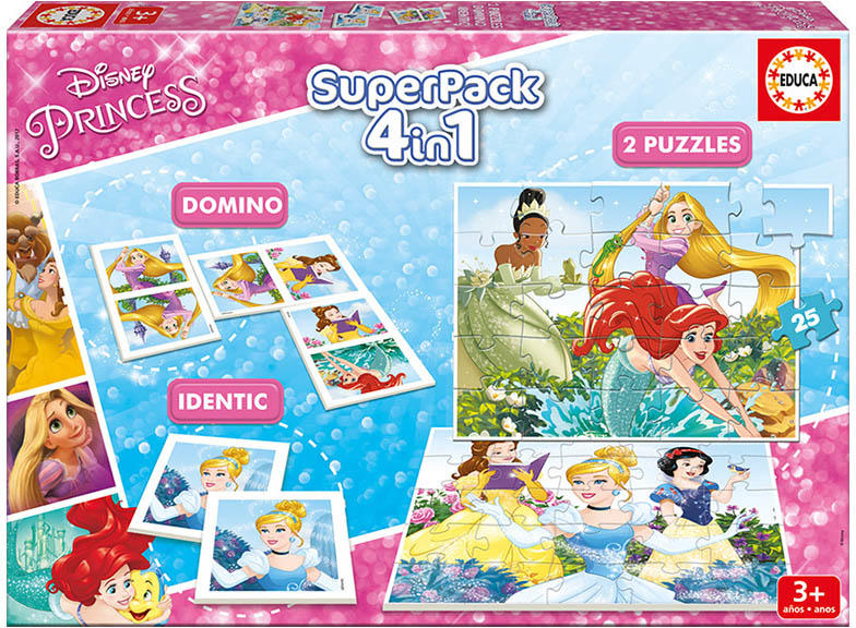 Vásárlás: Educa Disney hercegnők 4 az 1-ben puzzle, dominó, memóriakártya  (17198) Puzzle árak összehasonlítása, Disney hercegnők 4 az 1 ben puzzle  dominó memóriakártya 17198 boltok
