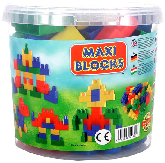 Maxi Blocks - 32 db-os nagy építőkocka készlet vödörben (675)