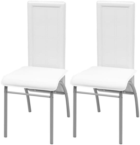 vidaXL Трапезни столове, 2 бр, бели, изкуствена кожа (242920) - vidaxl  Столове за трапезарии Цени, оферти и мнения, списък с магазини, евтино  vidaXL Трапезни столове, 2 бр, бели, изкуствена кожа (242920) - vidaxl