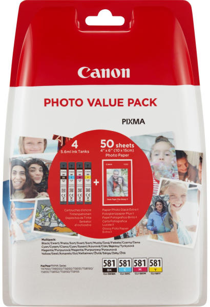 CLI-581 Photo Value Pack BK/C/M/Y (2106C005)