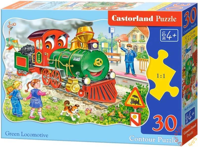 Zöld mozdony 30 db-os (03433)