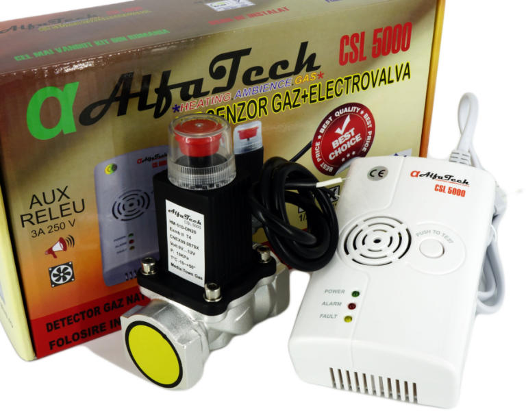 Alfatech CSL 5000 (Alarma monoxid de carbon, fum si gaze) - Preturi