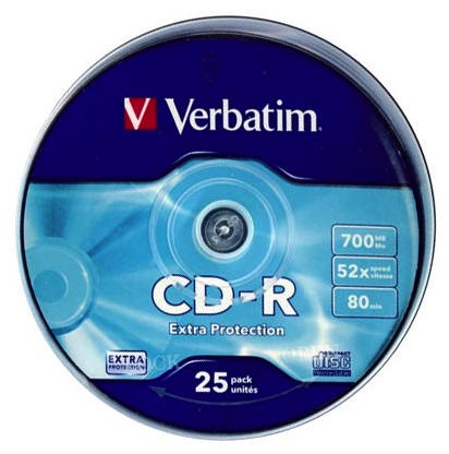 Verbatim CD-R 700MB 52x Írható CD lemez (25db) (43432) (43432) írható CD,  DVD vásárlás, olcsó Verbatim CD-R 700MB 52x Írható CD lemez (25db) (43432)  (43432) írható DVD, CD árak, akciók