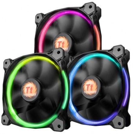 Thermaltake Riing 12 LED RGB 120x120x25mm 3 Pack (CL-F042-PL12SW-B) PC hűtő  vásárlás, olcsó Számítógép hűtő akció, Thermaltake Riing 12 LED RGB  120x120x25mm 3 Pack (CL-F042-PL12SW-B) cooler árak