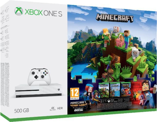 Microsoft Xbox One S (Slim) 500GB + Minecraft Complete Adventure Preturi,  Microsoft Xbox One S (Slim) 500GB + Minecraft Complete Adventure magazine