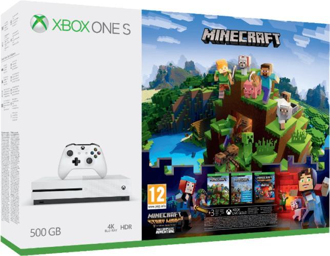Microsoft Xbox One S (Slim) 500GB + Minecraft Complete Adventure