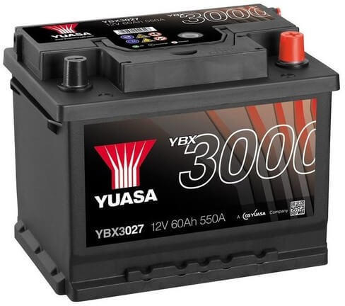 60Ah 550A right+ (YBX3027)