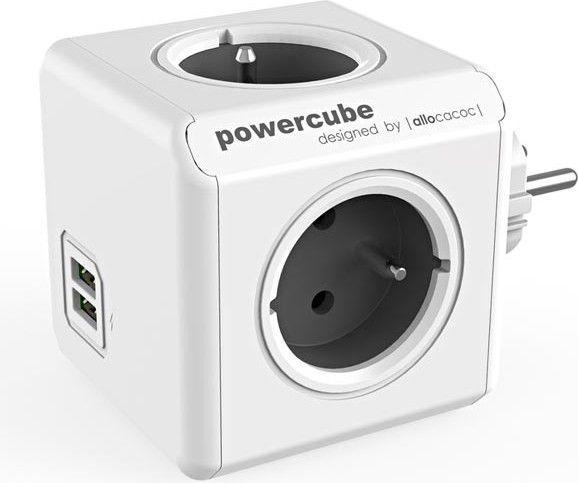 PowerCube Original 4 Plug + 2 USB (2202GY)